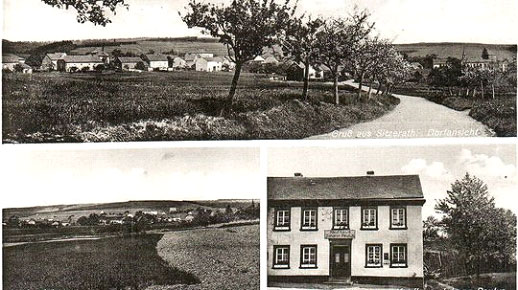 Historische Ansichten von Sitzerath zeigen diese beiden Postkarten 